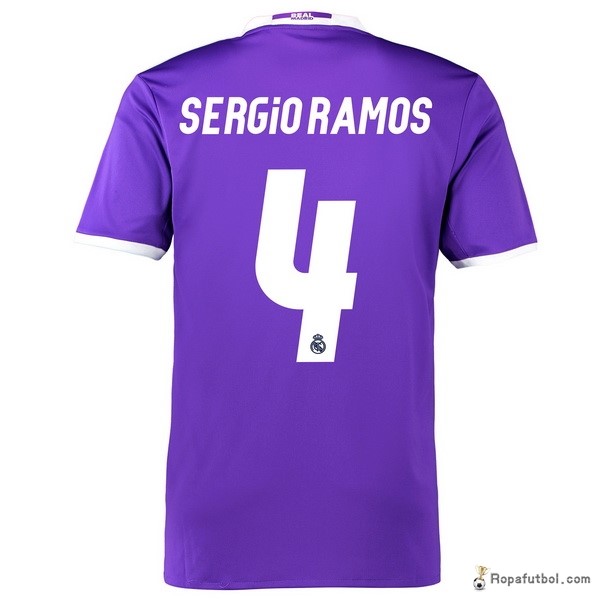 Camiseta Real Madrid Replica Segunda Ropa Sergio Ramos 2016/17 Purpura